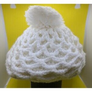 Vintage Betmar NY Irish Knit Winter Hat Acrylic Pom Pom Slouchy Japan Knit